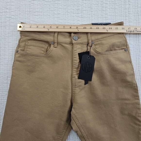 Vintage Genes Black Jeans Men's 32W 30L Brown French Terry Denim Stretch NWT - Picture 3 of 16